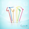 Massive bulk 10,000 pack of Olympia fluorescent plastic flexible bendy drinking straws for bars