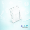 Clear plastic hinged tortilla and wrap container 321mm x 110mm x 47mm for deli food display