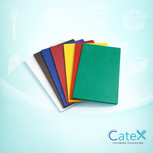 High-density professional white plastic chopping board 18 x 12 inches for commercial kitchen use