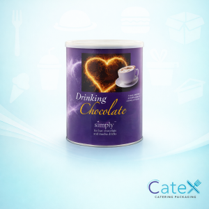 1.8kg bulk tub of Simply Drinking Hot Chocolate powder with 25% cocoa for catering