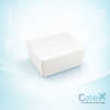 Small white kraft nested food box with leakproof webbed corners for takeaway sides