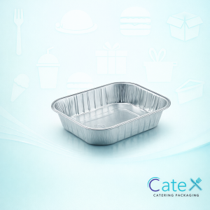 Pack of 900 heavy-duty smoothwall aluminium foil trays for single-serve meals and appetizers