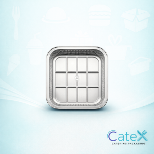 Pack of 500 heavy-duty smoothwall aluminium foil trays for ready meals and roasting