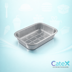 Smoothwall Aluminium Foil Trays Ireland - Rigid 265x165x75mm heavy-duty foil containers