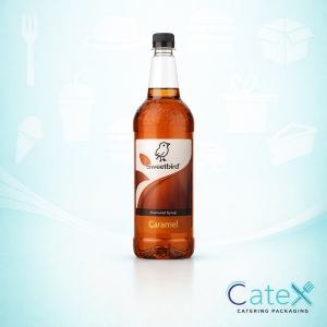 1 Litre bottle of Sweetbird Sugar Free Caramel Syrup for skinny lattes and coffee in Ireland