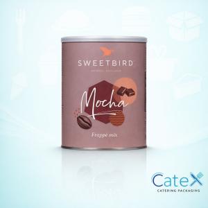 Two 2KG tins of Sweetbird Mocha Frappe powder with Brazilian coffee and Belgian chocolate for Irish cafes