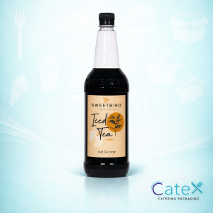 1 Litre bottle of Sweetbird Original Iced Tea Syrup with real tea extract for Irish cafés and restaurants