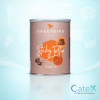 Two 2KG tins of Sweetbird Sticky Toffee Frappe powder with real British toffee pieces for Irish cafes and restaurants