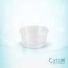 Clear tamper evident plastic tubs with ring lock security lids for food packaging