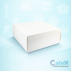 Plain white folding cake boxes 8x8x4 inch made from 250GSM kraft paper for professional bakery use in Ireland