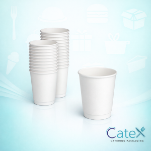 Premium white matte double wall coffee cup with insulated design for hot beverages