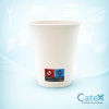 Premium white matte double wall insulated paper cups for hot coffee and tea