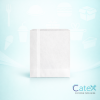 Stack of clean white sulphite paper bags 10 x 12 inch for bakery and retail use