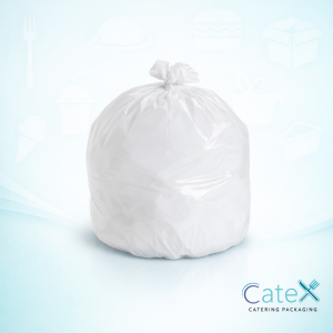 Rolls of white swing bin liners size 23x30 for office and kitchen waste management in Ireland