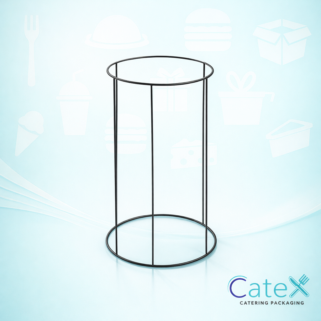 Durable wire sack waste bin bag holder frame for industrial and commercial use