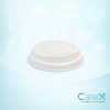 World Centric white compostable PLA hot coffee cup lids for 10oz to 20oz cups