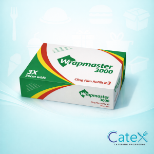 Wrapmaster catering cling film refill rolls 300m for professional dispensers