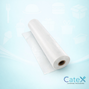 Wraprite clear plastic perforated sheets on a roll for wrapping cooked ham and deli meats