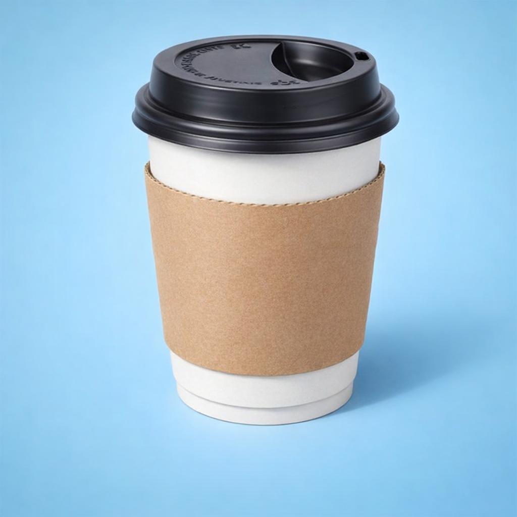 Compostable Kraft 10oz Cup Sleeves - for Catering Service - Image 3