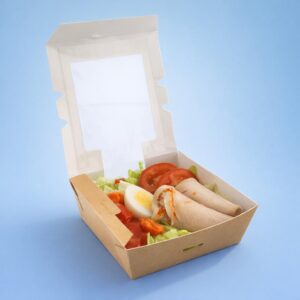 Alternative view of Kraft 190 x 140 x 40mm Food Boxes - for Deli and Takeaway